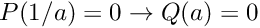 $P(1/a) = 0 \rightarrow Q(a) = 0$